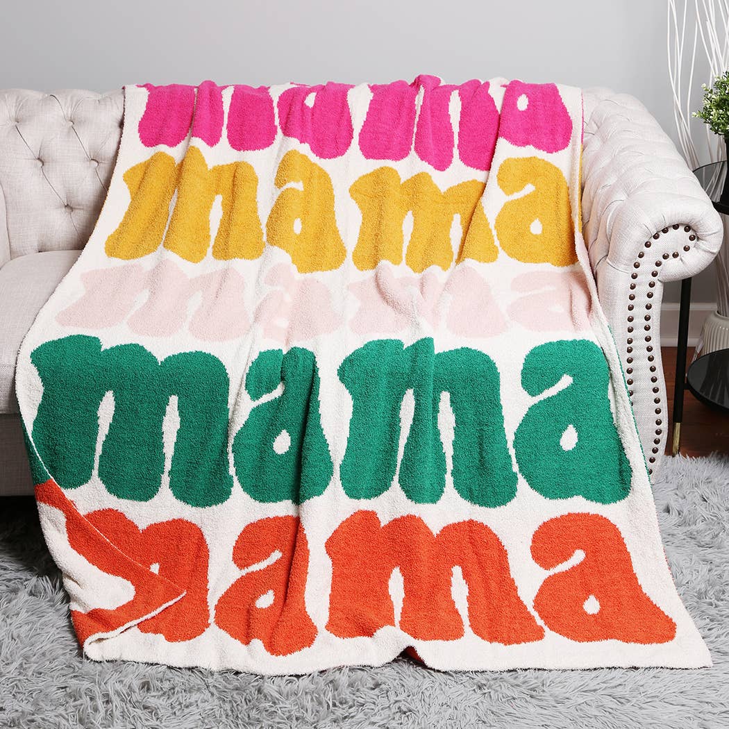 Colorful Mama Soft Cozy Throw Blanket