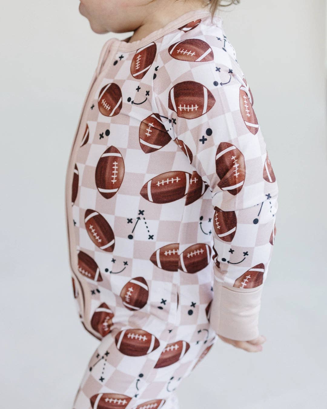 Bamboo Baby Clothing Unisex Double Zip Romper | Game Day