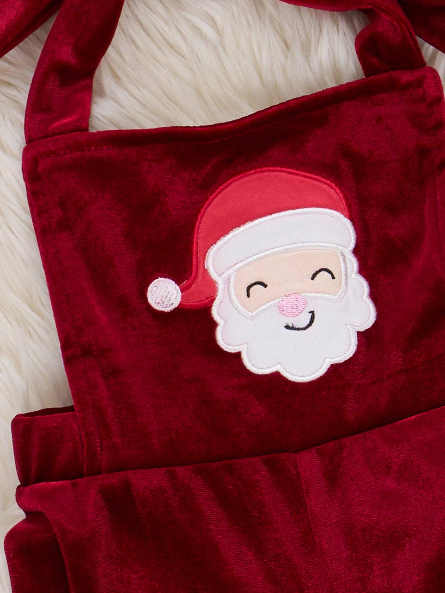Jolly Santa Velvet Bell Bottom Outfit