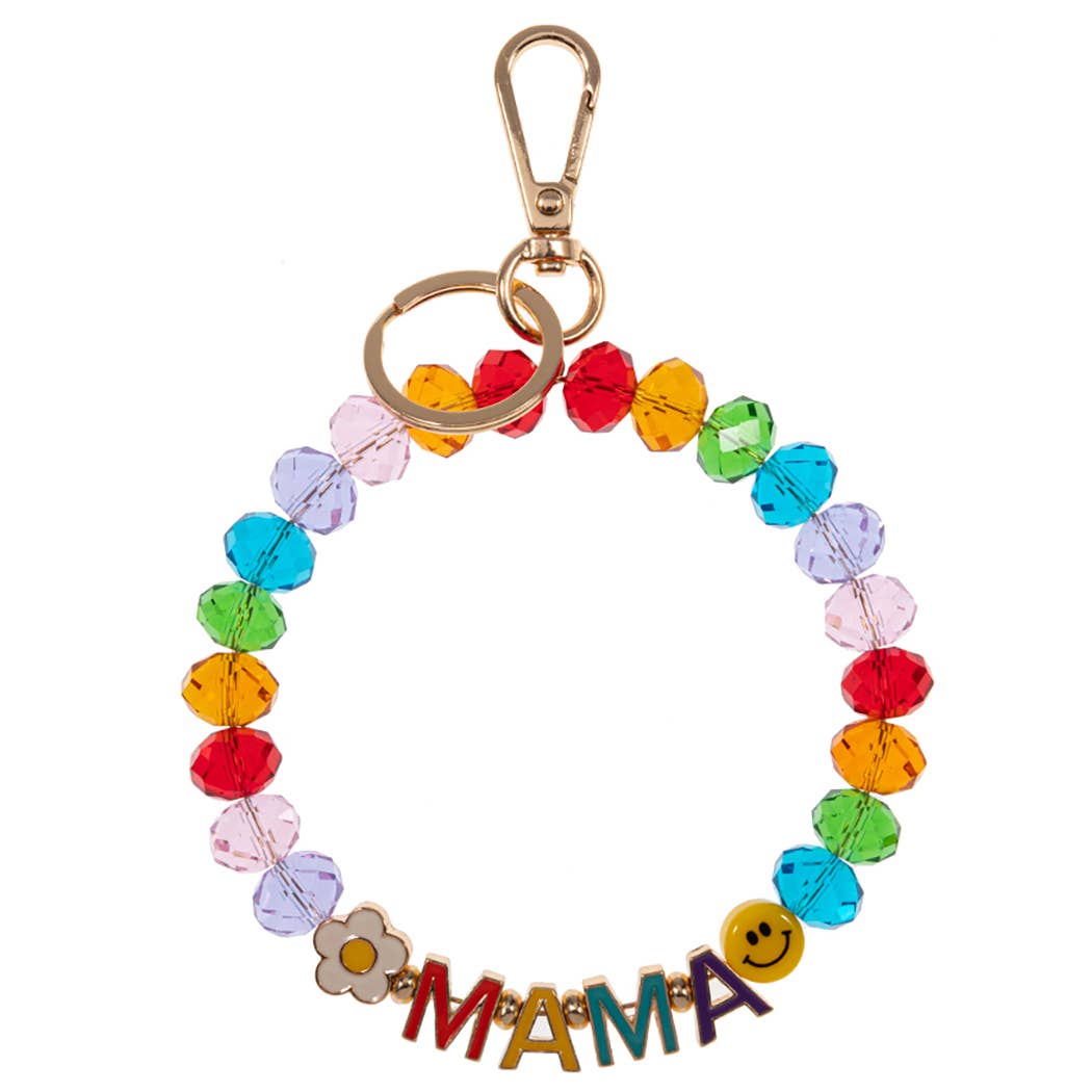 MAMA Beaded Keychain Bracelet