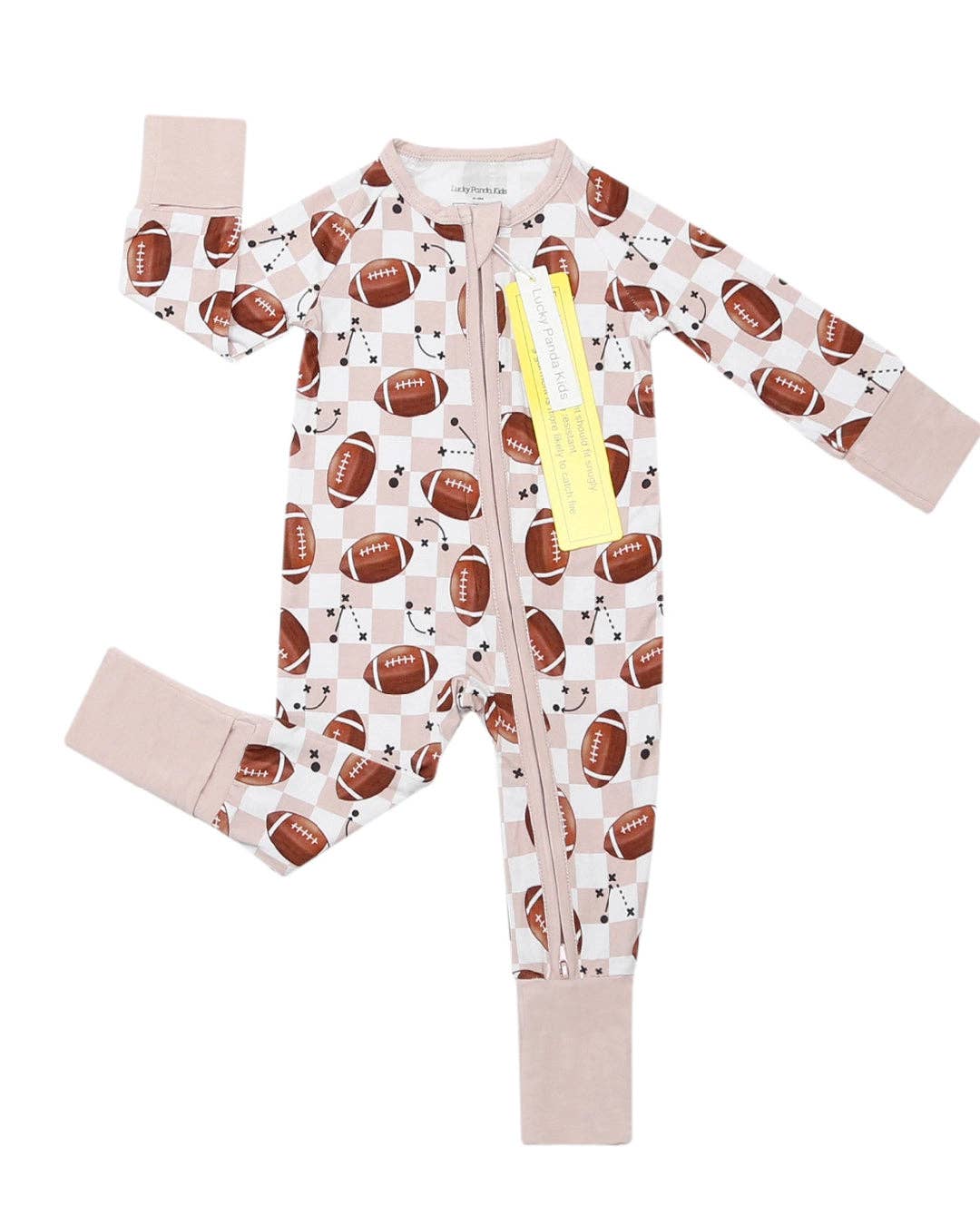 Bamboo Baby Clothing Unisex Double Zip Romper | Game Day