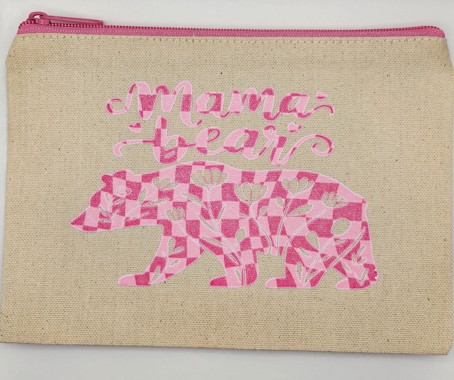Mama Bear Canvas Pouch