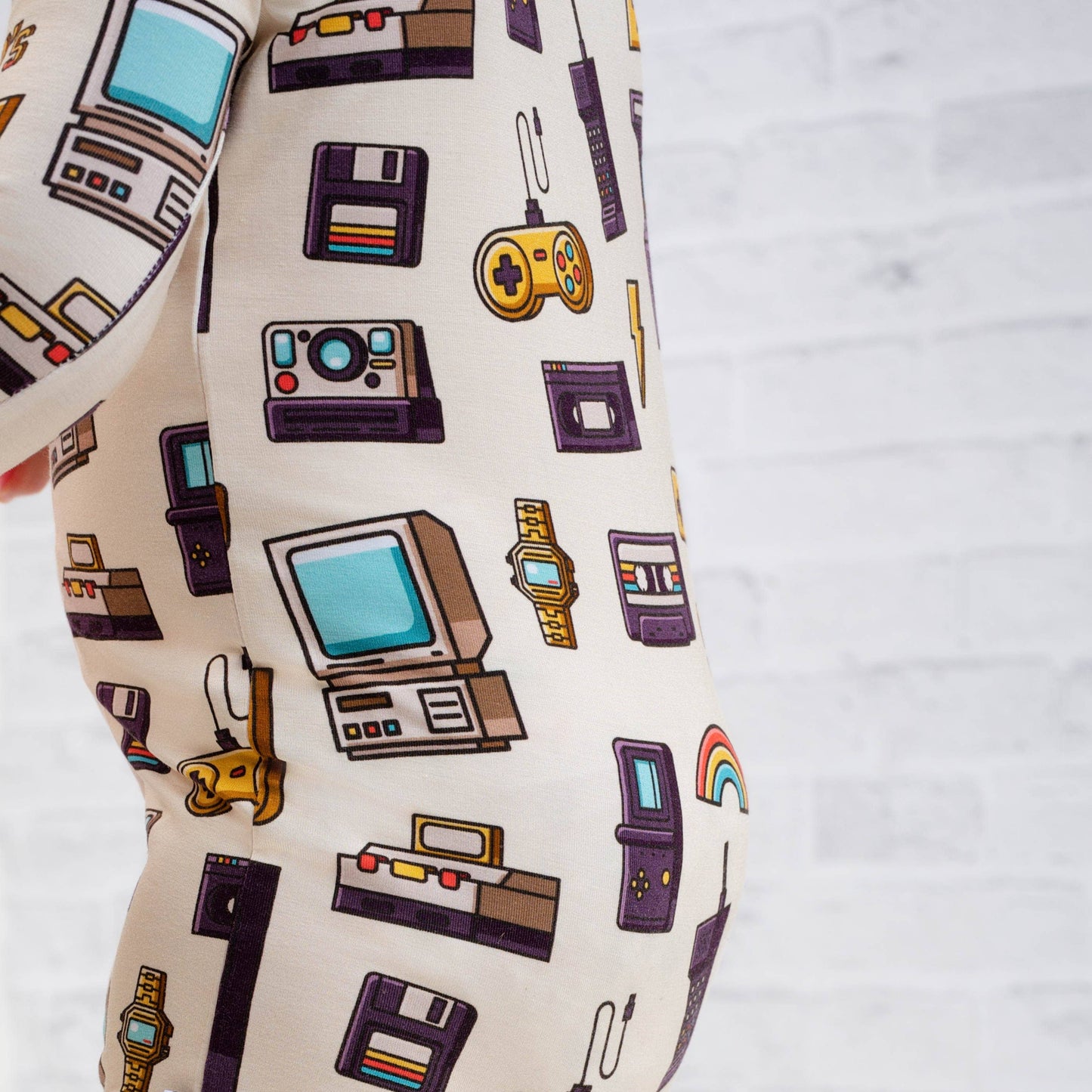 90's Retro Baby Bamboo Double Zipper Onesie