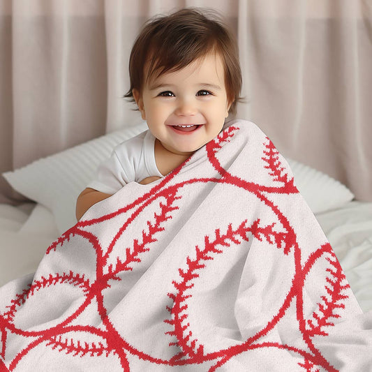 Baseball Pattern Throw Blanket- Kids/Baby
