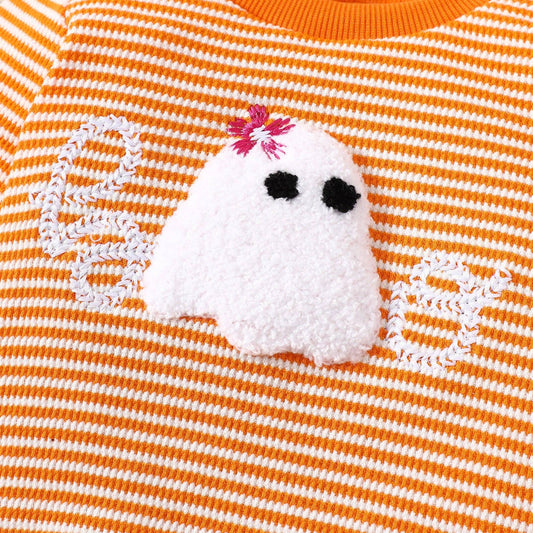 Boo Halloween Towel embroidery striped thermal set