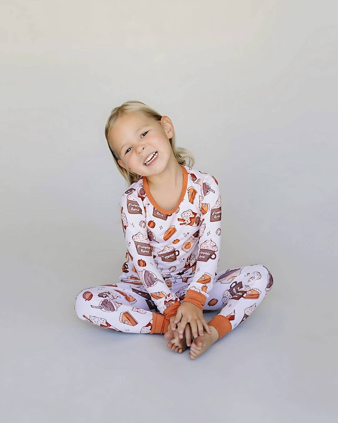 Bamboo Holiday Kids Clothing Two Piece Set | Pumpkin Spice