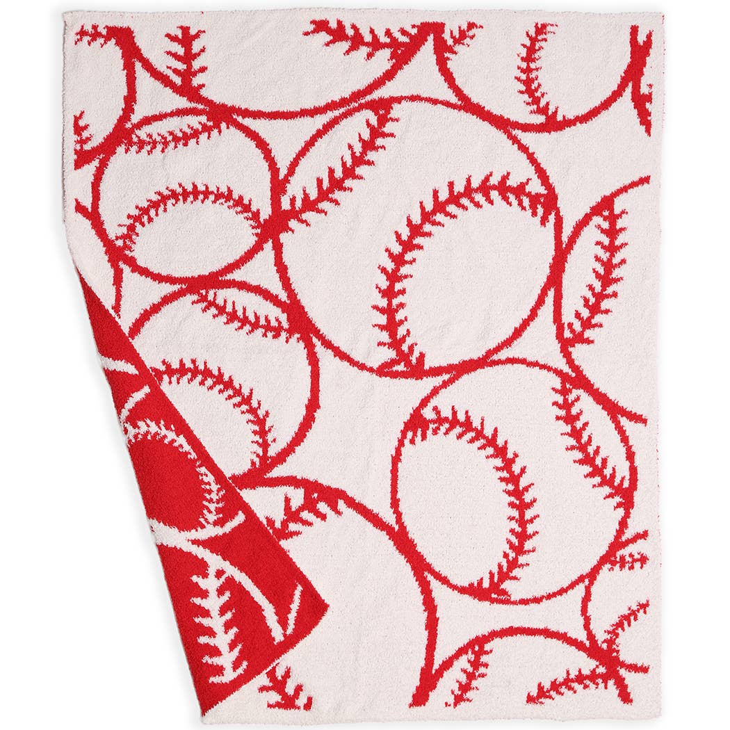 Baseball Pattern Throw Blanket- Kids/Baby