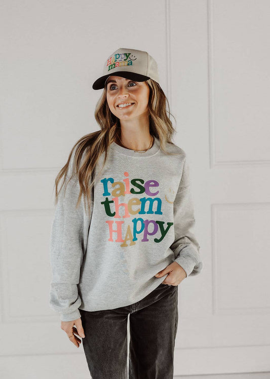 Raise Them Happy Women's Graphic Sweatshirt