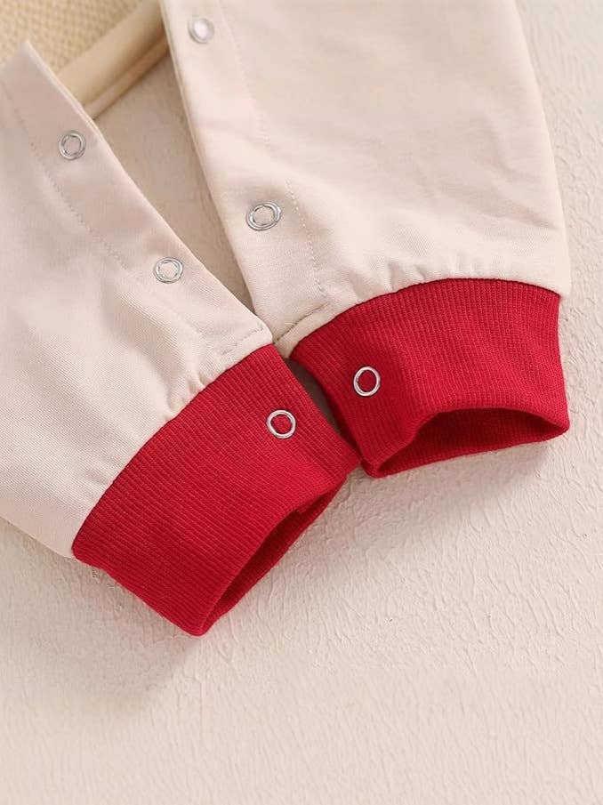 Gingerbread Embroidered Romper