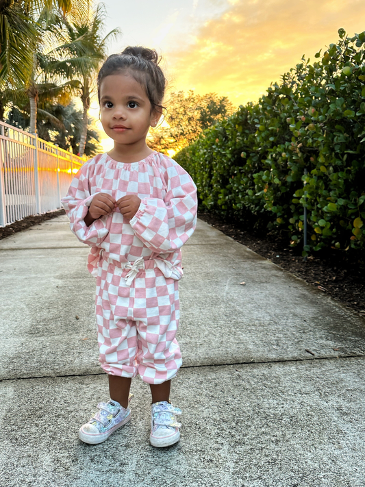 Strawberry Shortcake Checkerboard Top + Pant Set