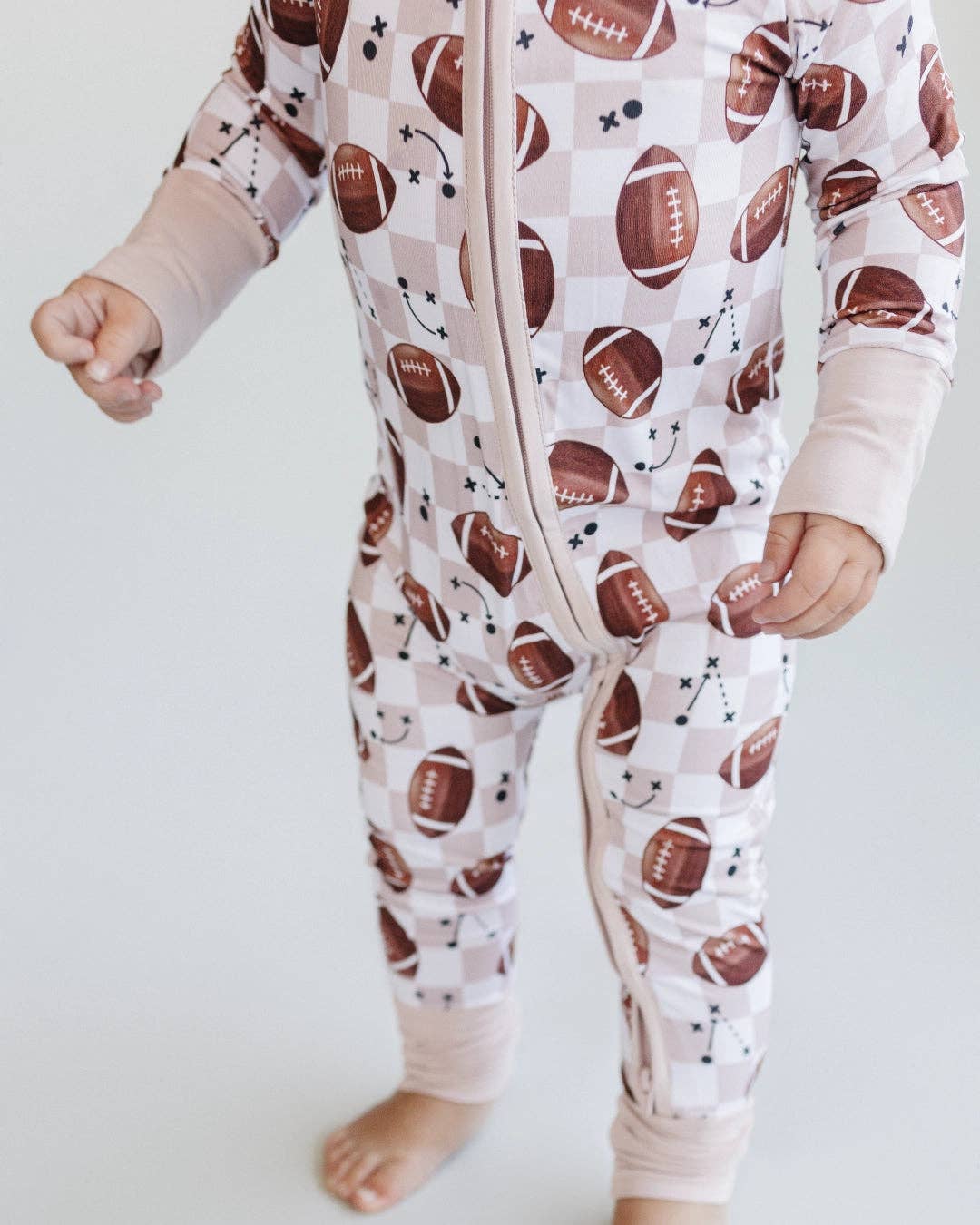 Bamboo Baby Clothing Unisex Double Zip Romper | Game Day