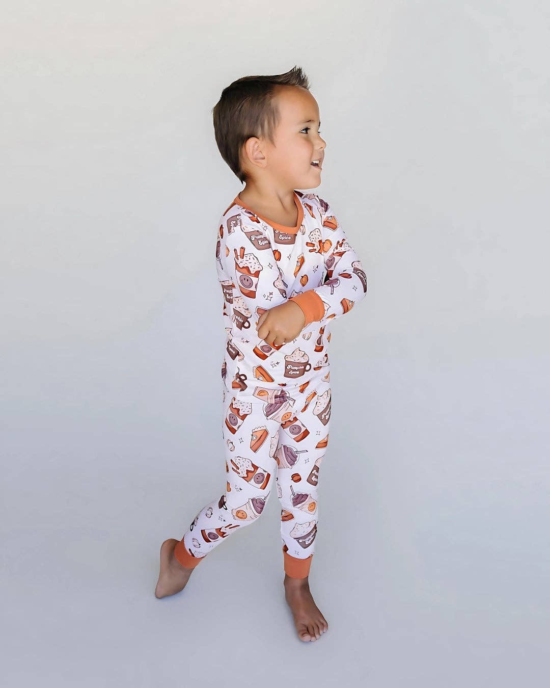 Bamboo Holiday Kids Clothing Two Piece Set | Pumpkin Spice