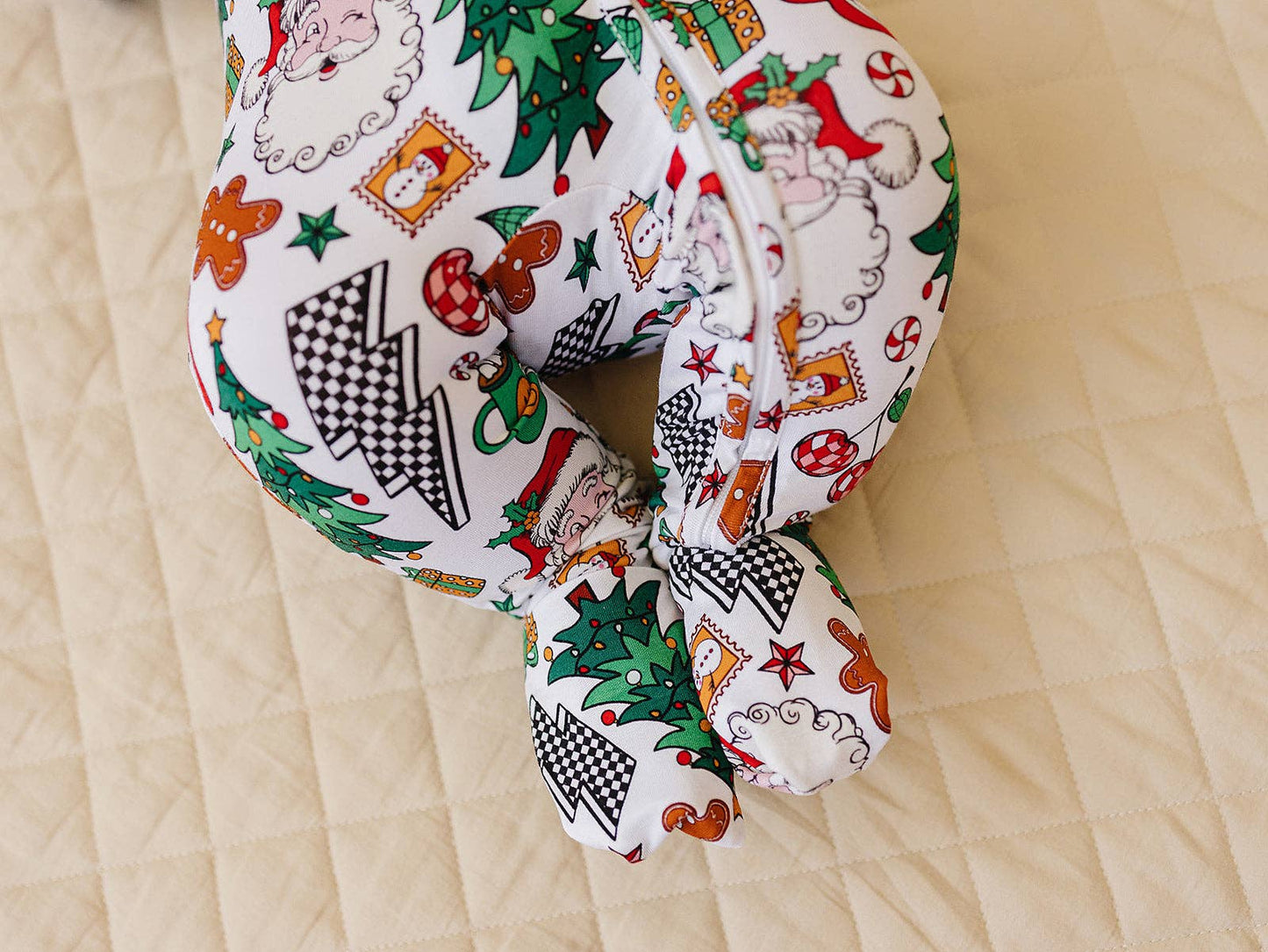 Two-Way Zipper Bamboo Zip Romper | Christmas Vibes