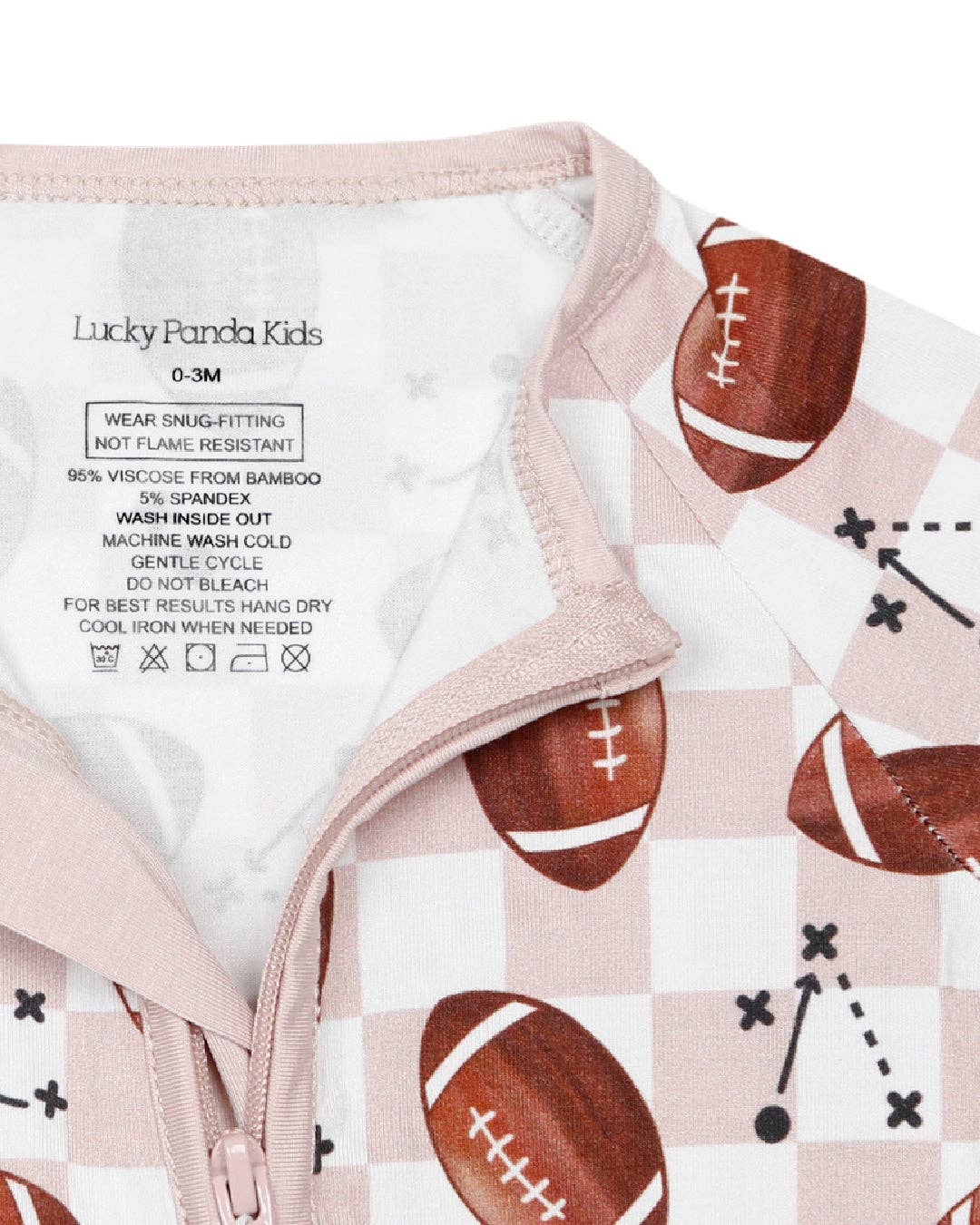 Bamboo Baby Clothing Unisex Double Zip Romper | Game Day