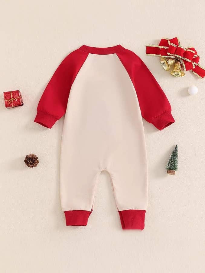 Gingerbread Embroidered Romper