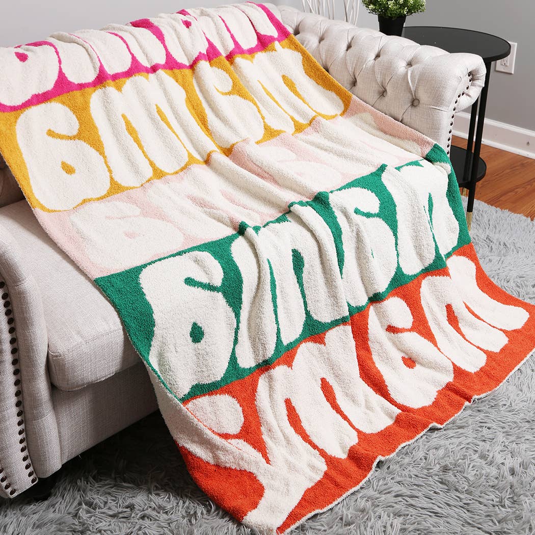 Colorful Mama Soft Cozy Throw Blanket