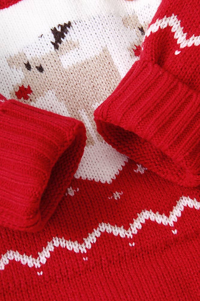 Christmas Reindeer Knitting Kids One Piece Romper