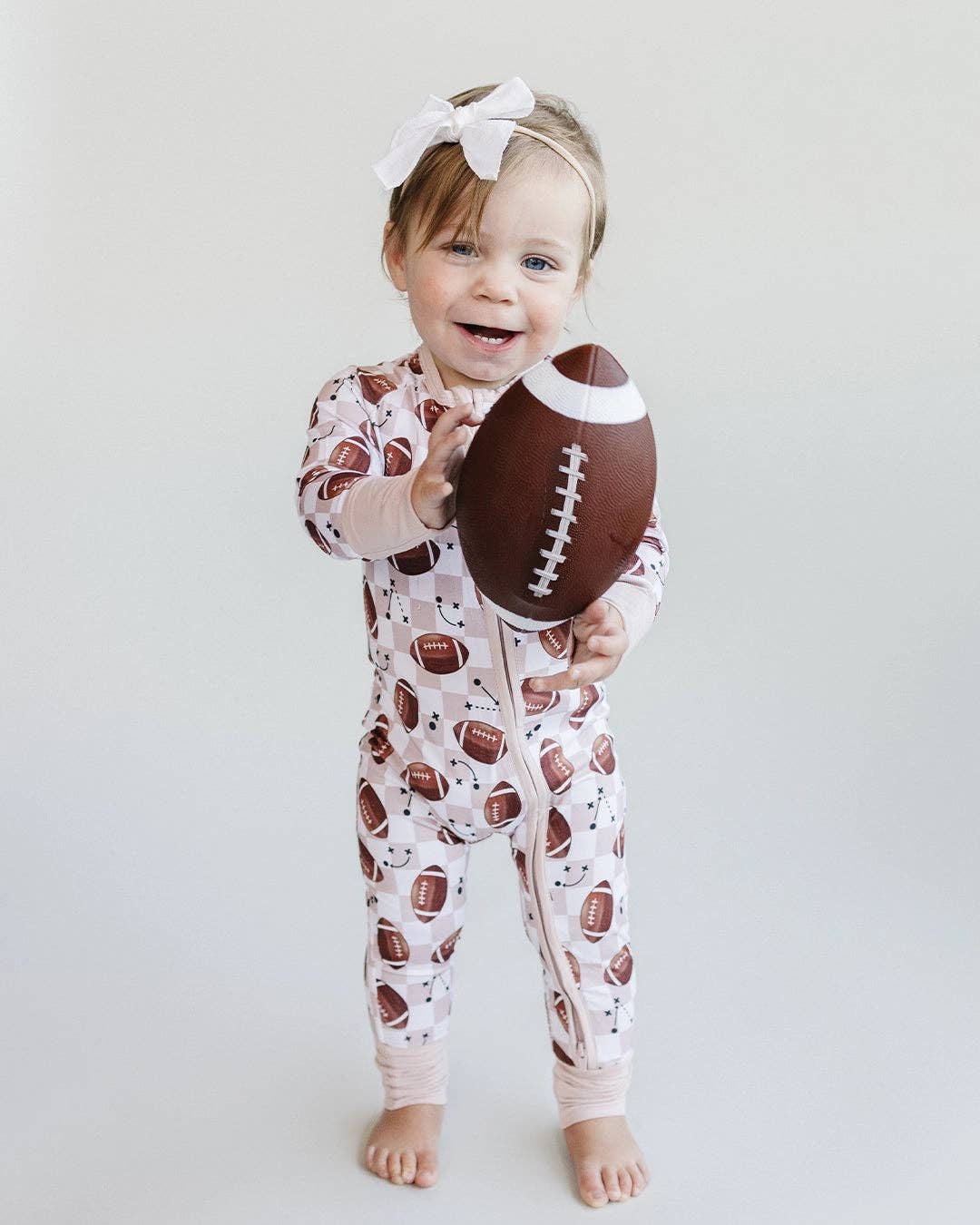 Bamboo Baby Clothing Unisex Double Zip Romper | Game Day