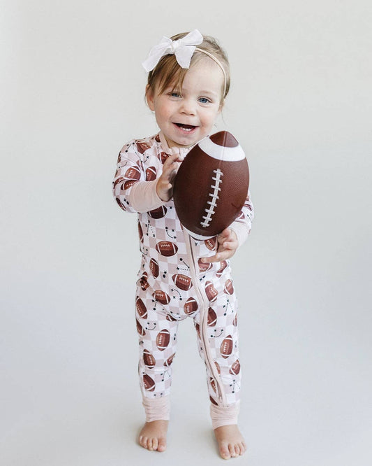 Bamboo Baby Clothing Unisex Double Zip Romper | Game Day