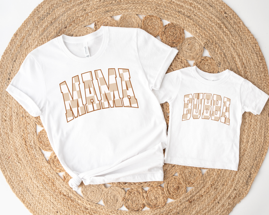 Mama and bubba matching t-shirt for mom and son